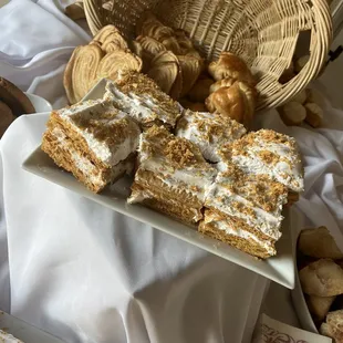 a variety of baked goods