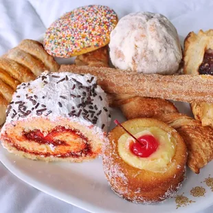 a variety of pastries