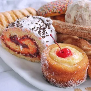 a variety of pastries