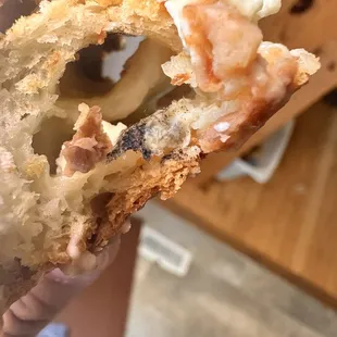 Black mold with what it looks like white mold or maybe it maggot nest