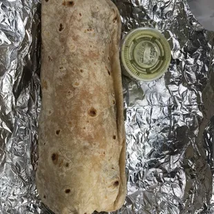 Breakfast burrito untarnished