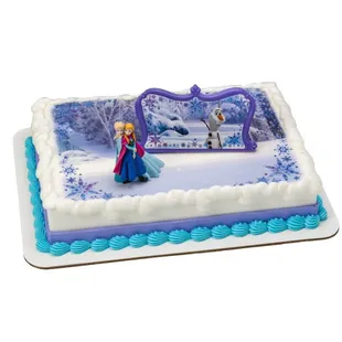 Photo cake princes Frozen and Elsa, tres leches cake