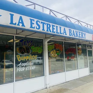 The exterior of the store.