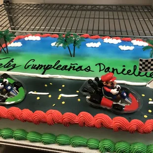 Mario cart Birthday cake