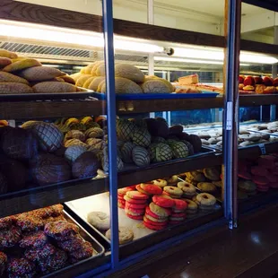 This is just one section of a case of baked goods their is 12 more filled.