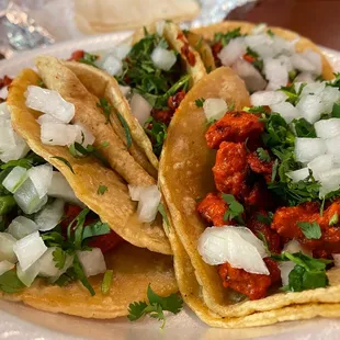 two tacos on a plate