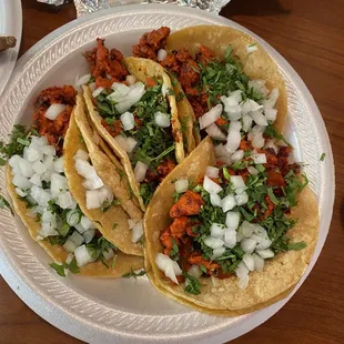 a plate of tacos