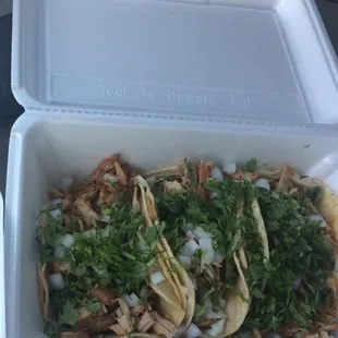 Lots of meat for the carnitas tacos.