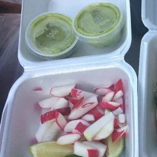 All the toppings.  Very good green salsa.