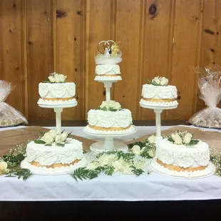 four tiered wedding cake