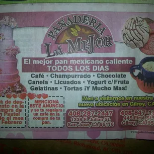 Menciona este anuncio y se te regalara un CAFE en la compra de tu PAN!!!!!!!!