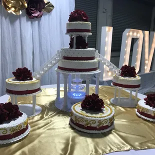 8 tier wedding tres leches cake.