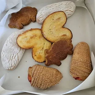 The variety of baked goods selected. YUM!