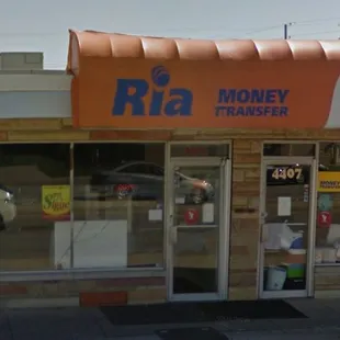 the front of a business