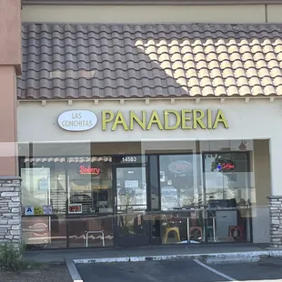 the front of the restaurant