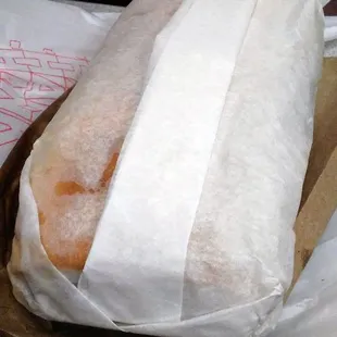 Cubano before opening... I love how they wrap this up!