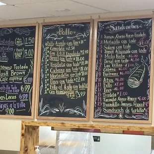 Most of the lunch menu