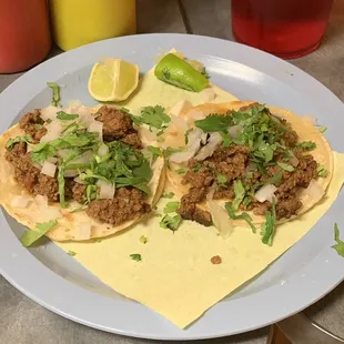 Beef tacos