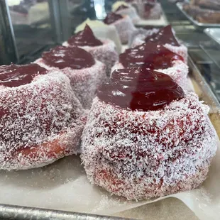 Jelly and cream filled lava cakes.