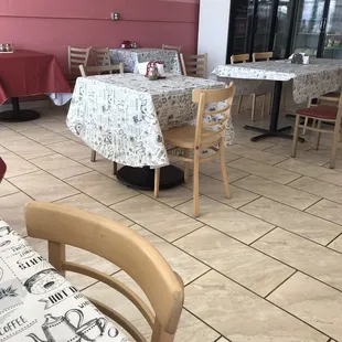Little area to eat your stuff if you want to. They have coffee also. But anything you got is good.