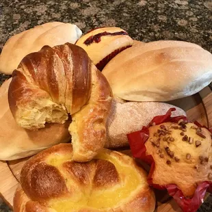 a variety of pastries