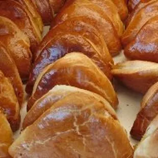 a variety of croissants
