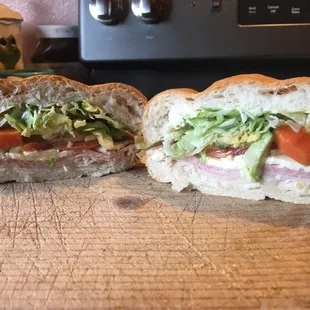 Ham and Turkey Torta with everything on it.