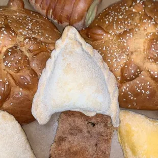 pan de muerto, cream horn, empanadas, and bread pudding!