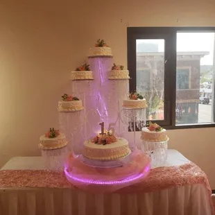 Specialty framed quince cake