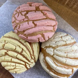three cookies in a box