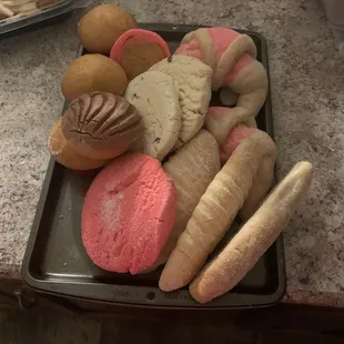 a variety of baked goods