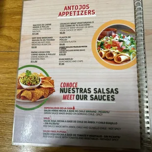 the menu