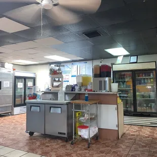a view of a kitchen