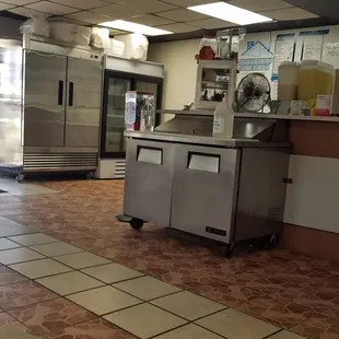 Inside of this small restaurant