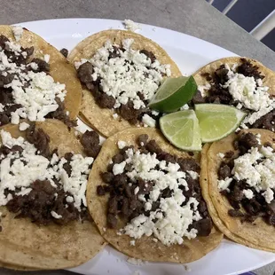 Carne asada and queso fresco tacos!