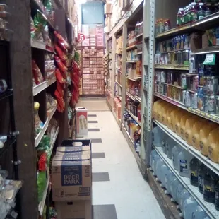 the aisle of a grocery store