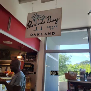 a man standing in front of the entrance