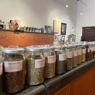 Wide selection of tea