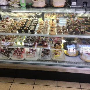 a variety of cakes and pastries