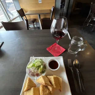 A1 Fried Tofu. Merlot.