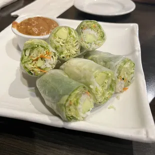 Fresh Spring Roll Vegetables (3 Rolls). June 2023
