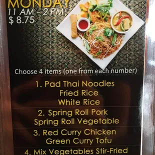 Monday Lunch Special