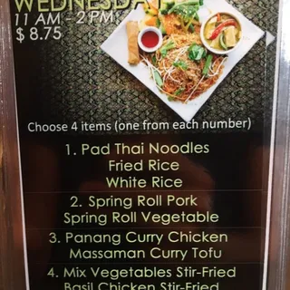 Wednesday Lunch Combo