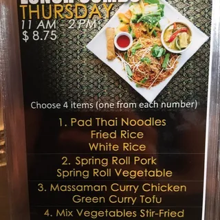 Thursday Lunch Combo