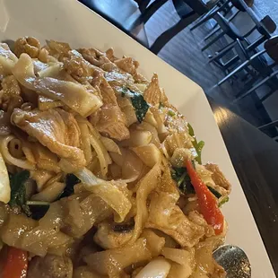 Spicy Chicken Basil Noodles