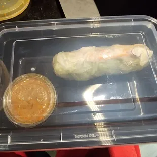 Spring rolls, which actually weren't too bad, but I've had way better.