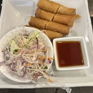 Crispy Spring Rolls (4 Rolls) - Veggie