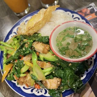 Thai Crispy Pork Stir-Fried with Kai-Lan