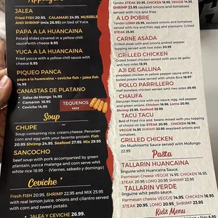 food menu