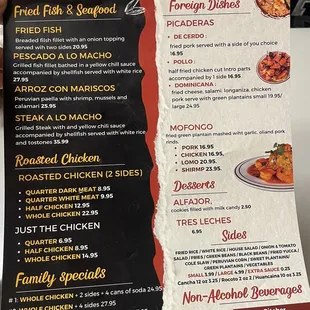 food menu